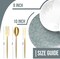 Trendables Fancy Plastic Wedding Dinnerware Set – Gold Disposable Forks Spoons Knives, 10” Charger Plates & 8” Dessert Plates – Elegant Reception, Holiday, Banquet & Special Event Supplies